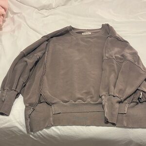 We The Free Women's TaupeCrewneck Sweater